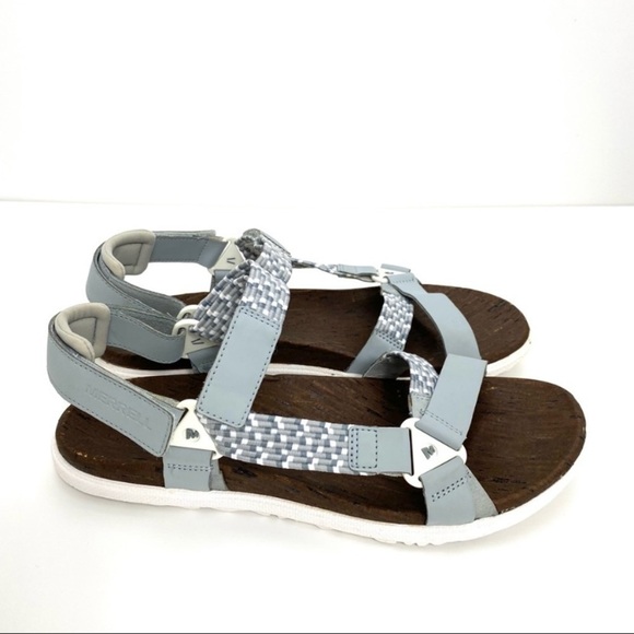 Merrell Around Town Sunvue Strap White Woven Sandals MER-J94424-1546 - Picture 5 of 10